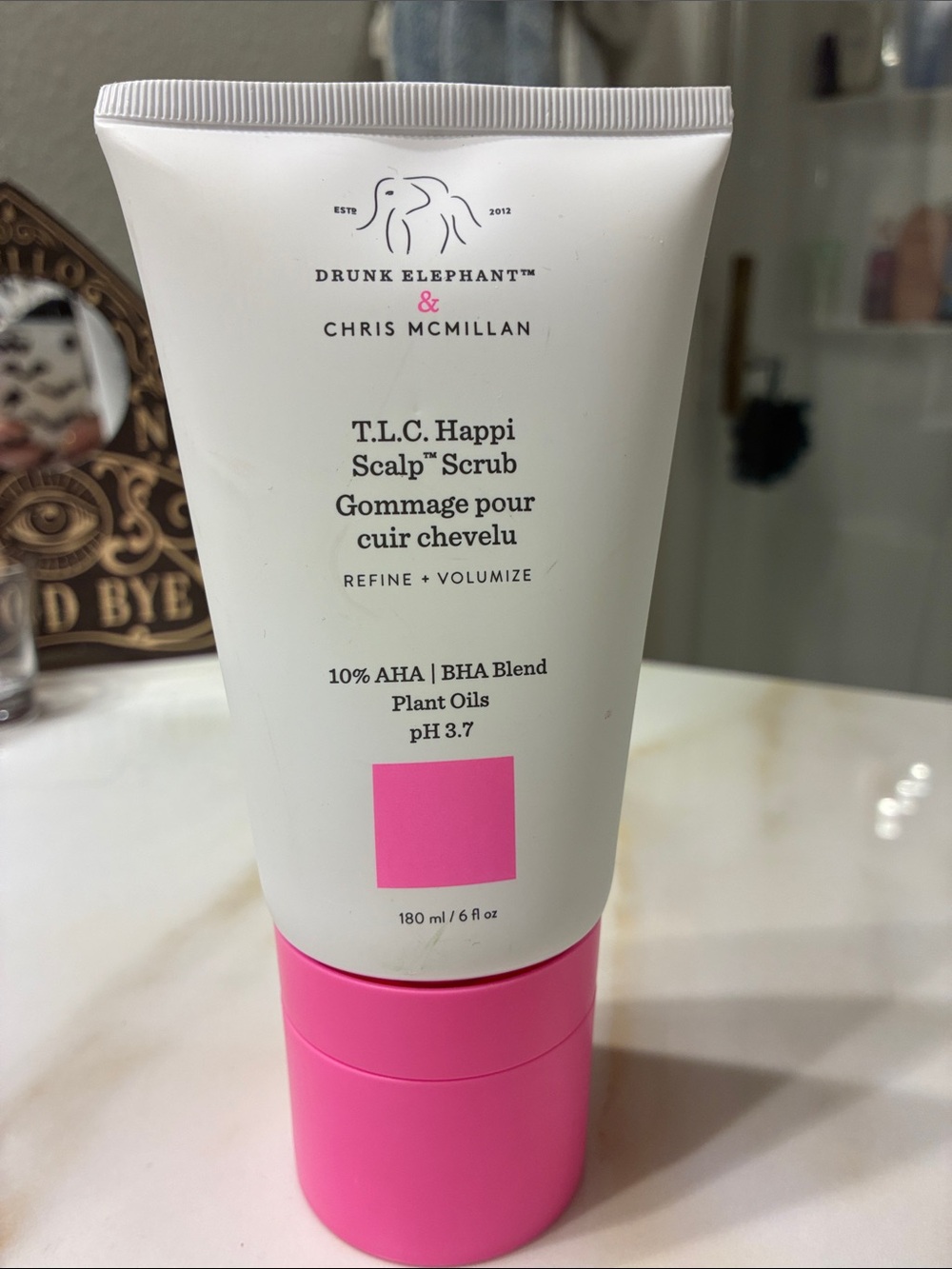 **NEW/sealed** Drunk Elephant T.L.C. Happi Scalp Scrub — White & Pink